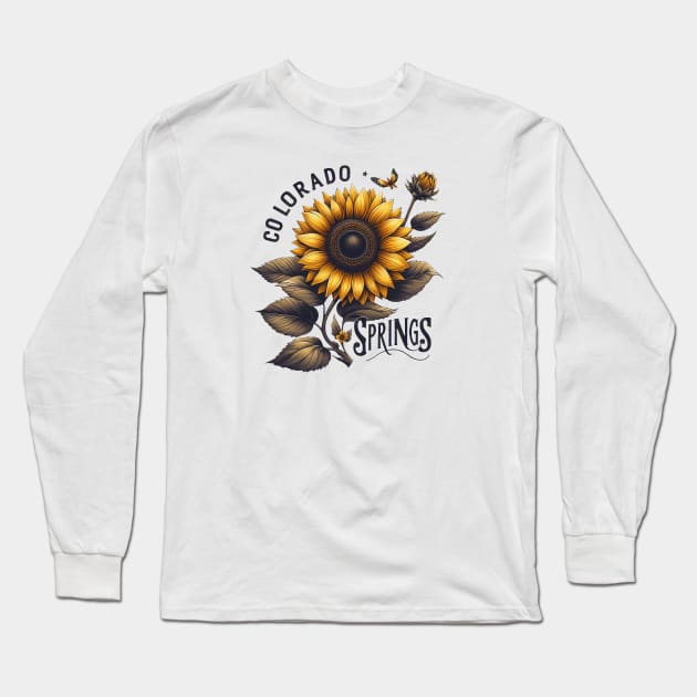 Colorado Springs Sunflower Long Sleeve T-Shirt by Americansports